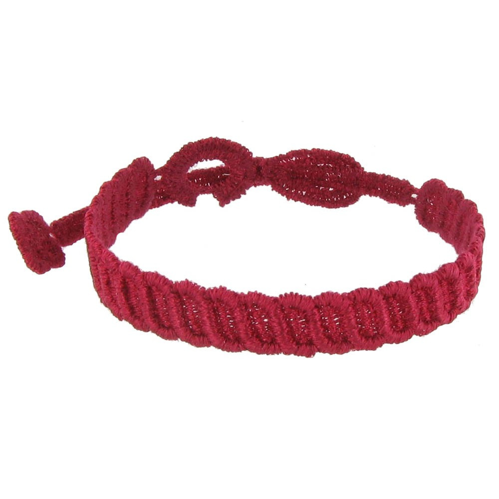LES POULETTES BIJOUX Cruciani Bracelet Homme Dentelle Mariano Rouge