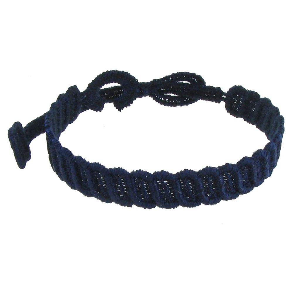 LES POULETTES BIJOUX V Cruciani Bracelet Homme Dentelle Mariano Bleu Foncé
