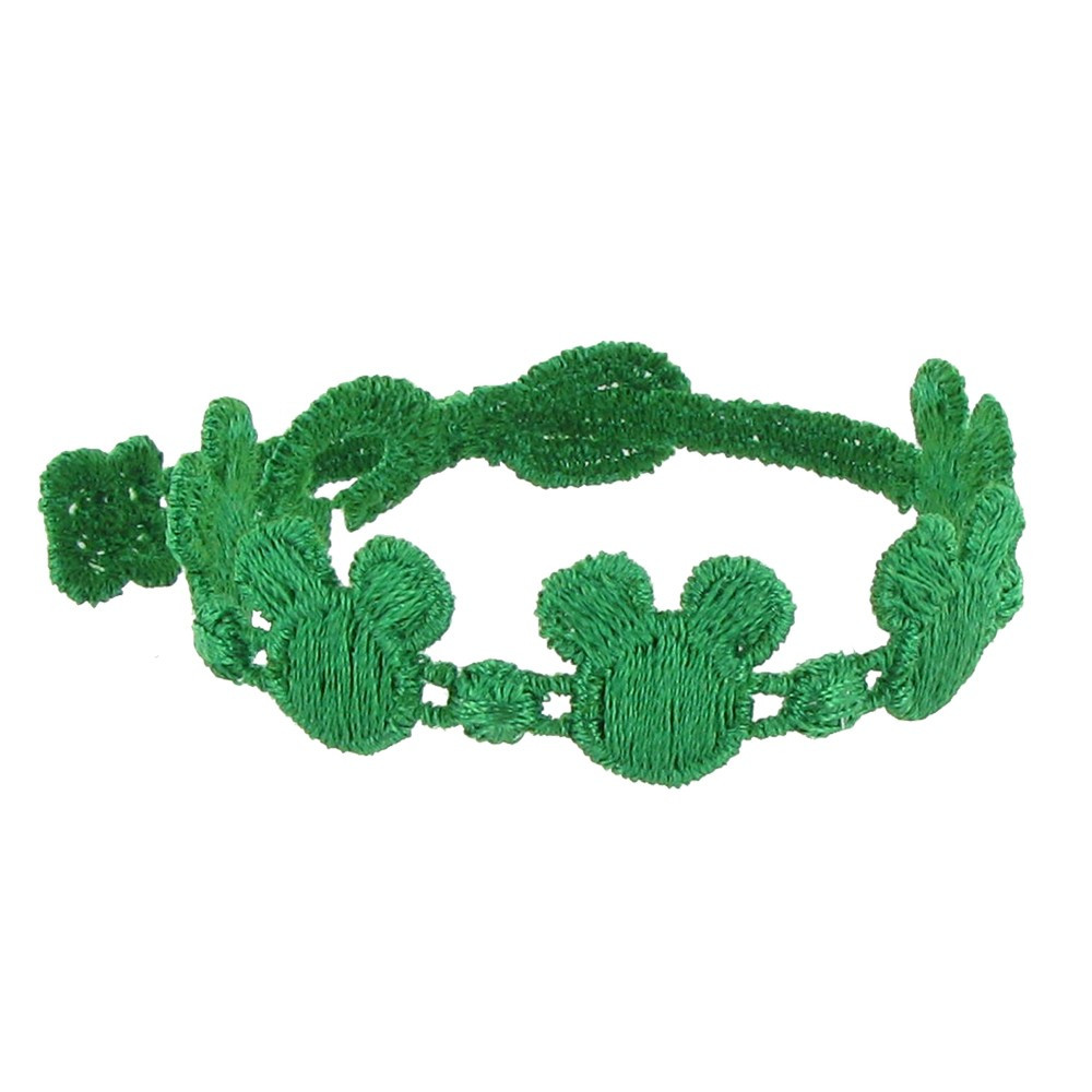LES POULETTES BIJOUX Cruciani Bracelet Enfant Dentelle Souris Vert