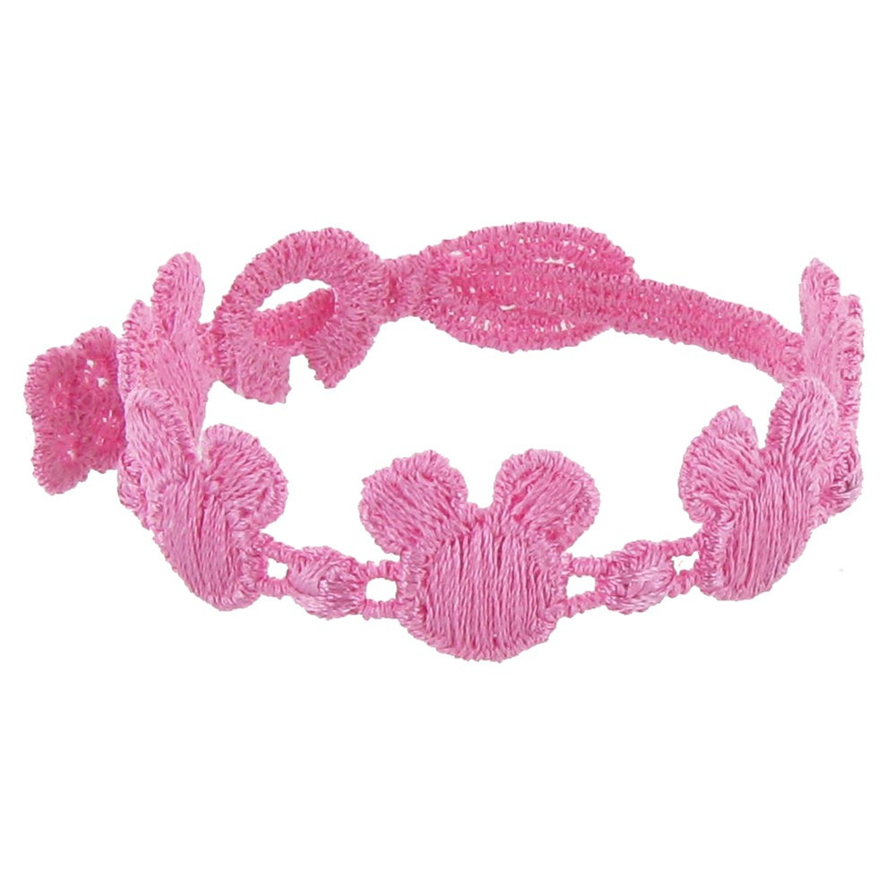 LES POULETTES BIJOUX Cruciani Bracelet Enfant Dentelle Souris Rose Bébé