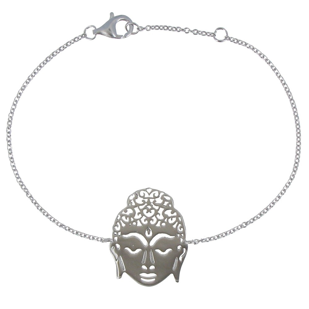LES POULETTES BIJOUX Bracelet Argent Tête de Bouddha