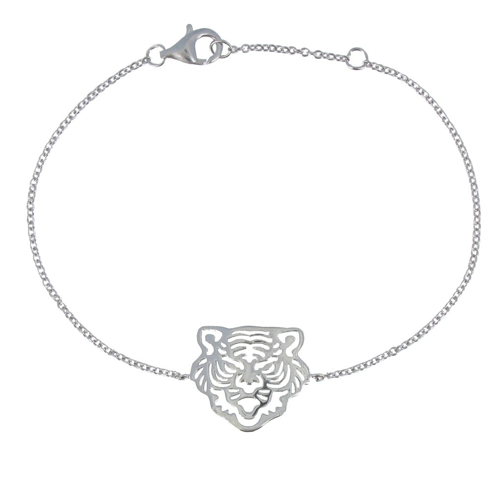 LES POULETTES BIJOUX Bracelet Argent Tête de Tigre