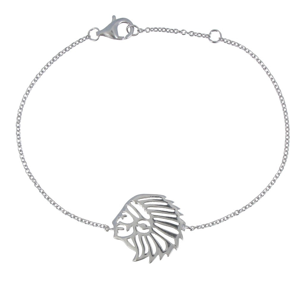 LES POULETTES BIJOUX Bracelet Argent 925 Tête Indien