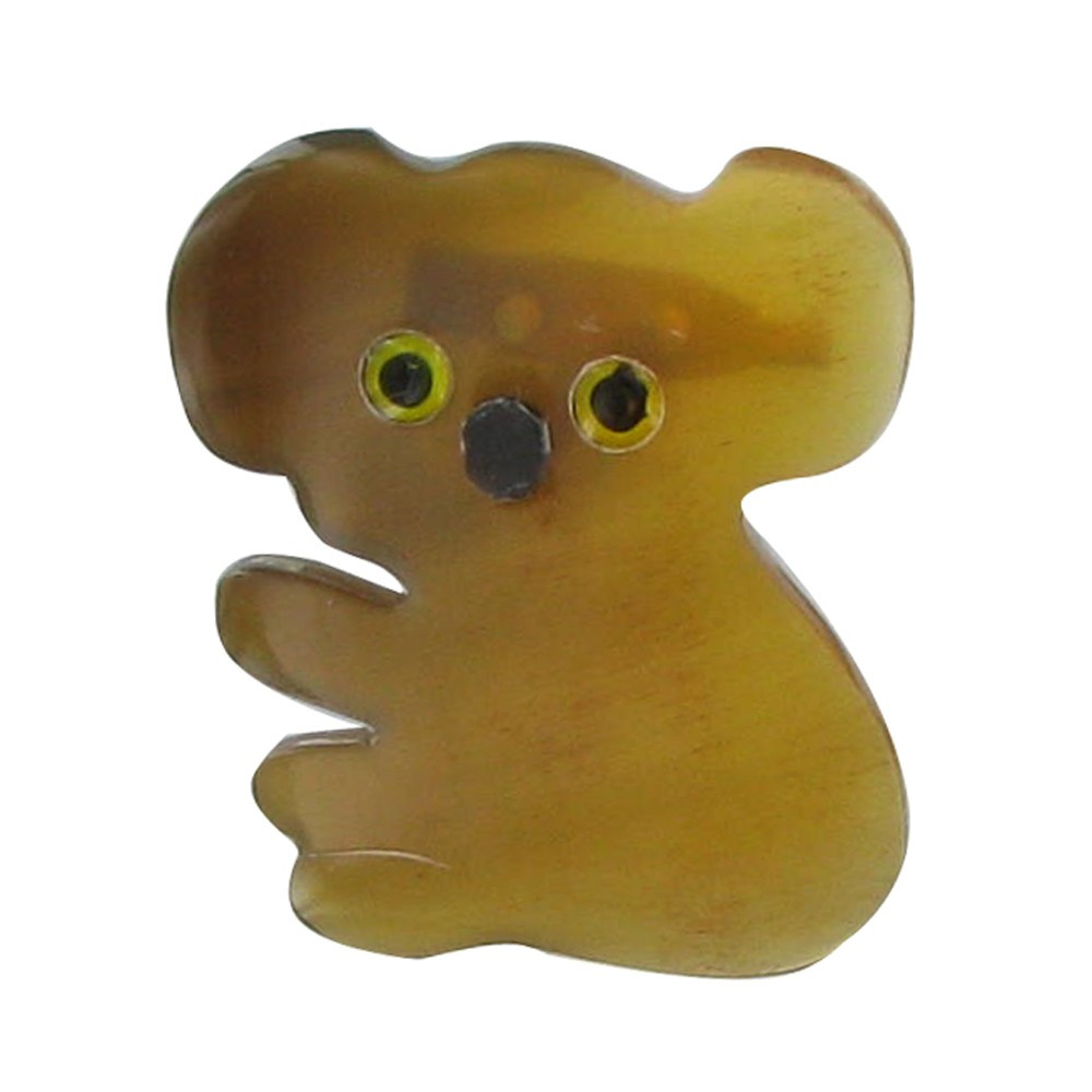 LES POULETTES BIJOUX Broche Petit Koala en Corne