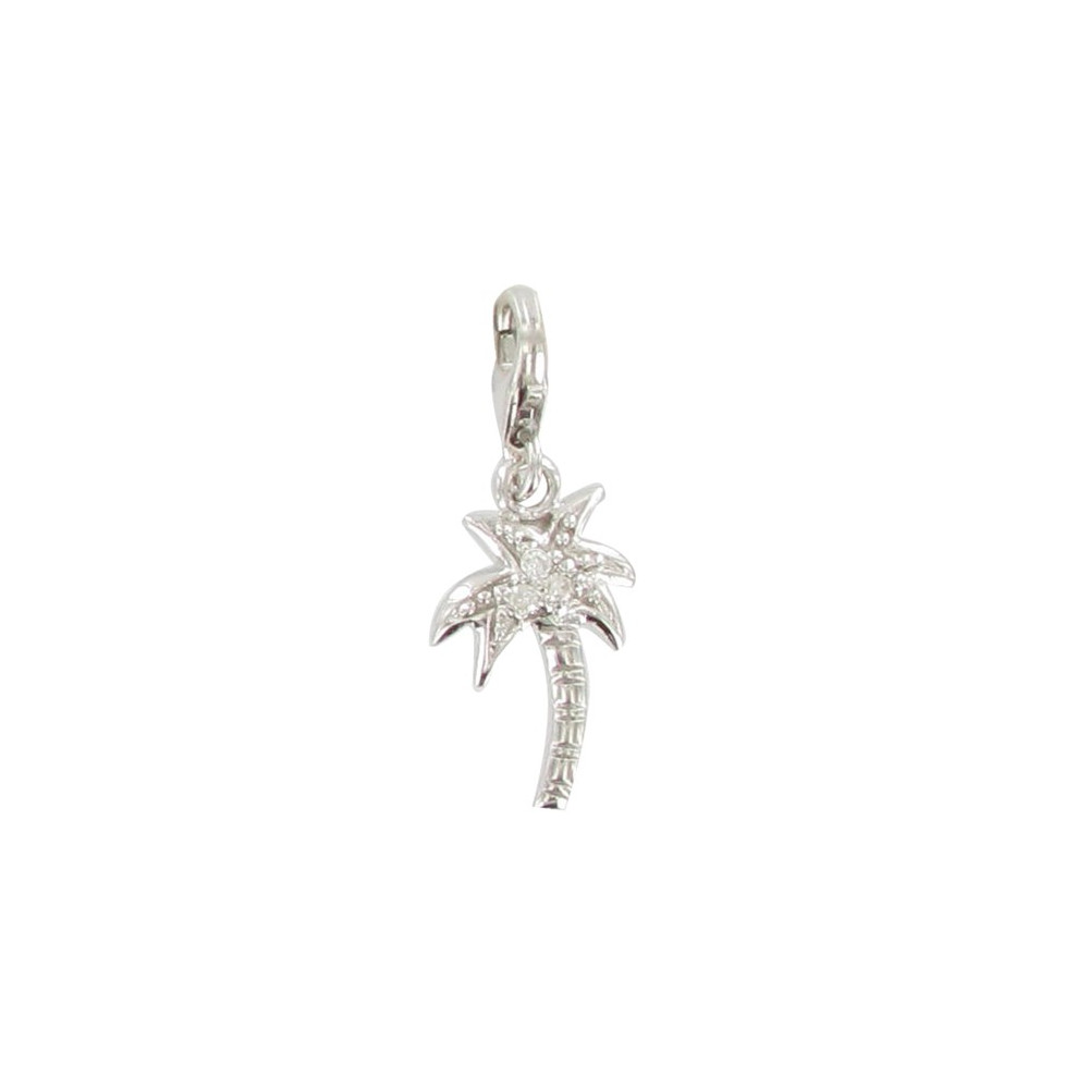 LES POULETTES BIJOUX Charms Bracelet Argent 925 Palmier Tropical