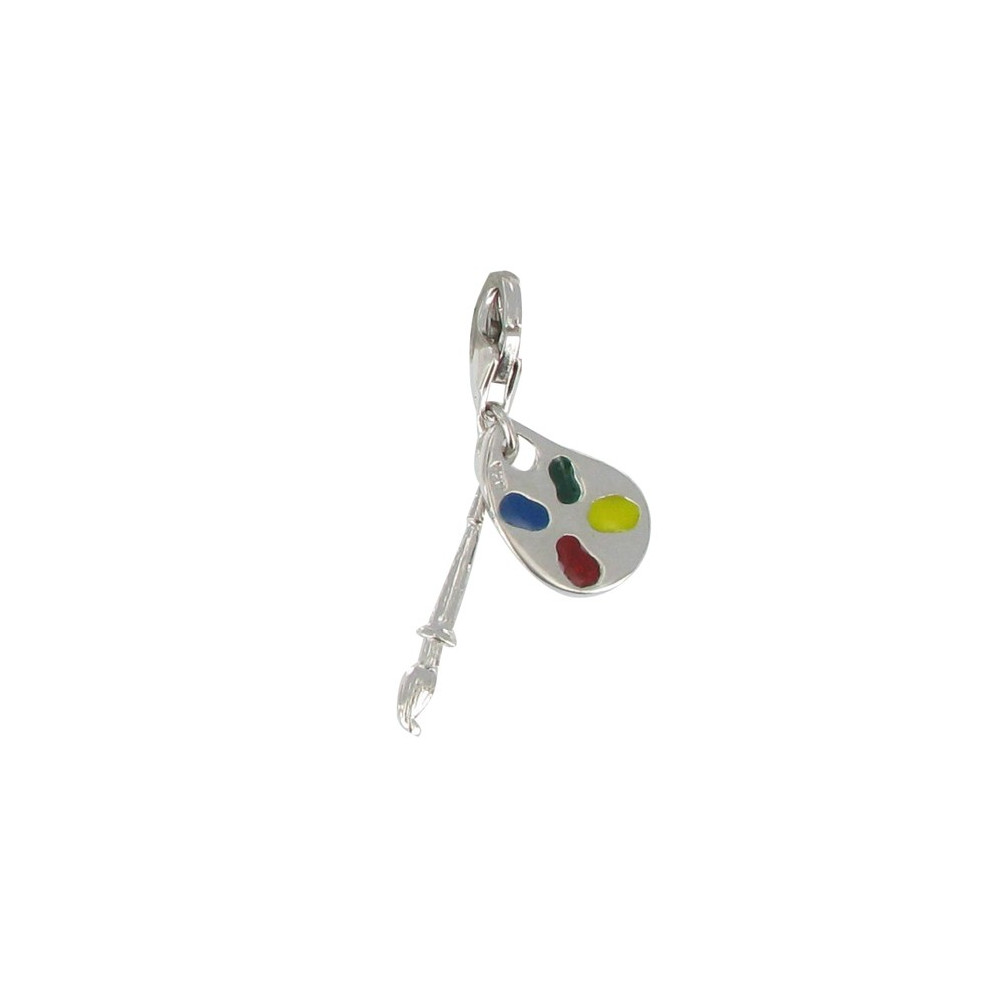 LES POULETTES BIJOUX Charms Bracelet Palette du Peintre - Argent 925 et Email