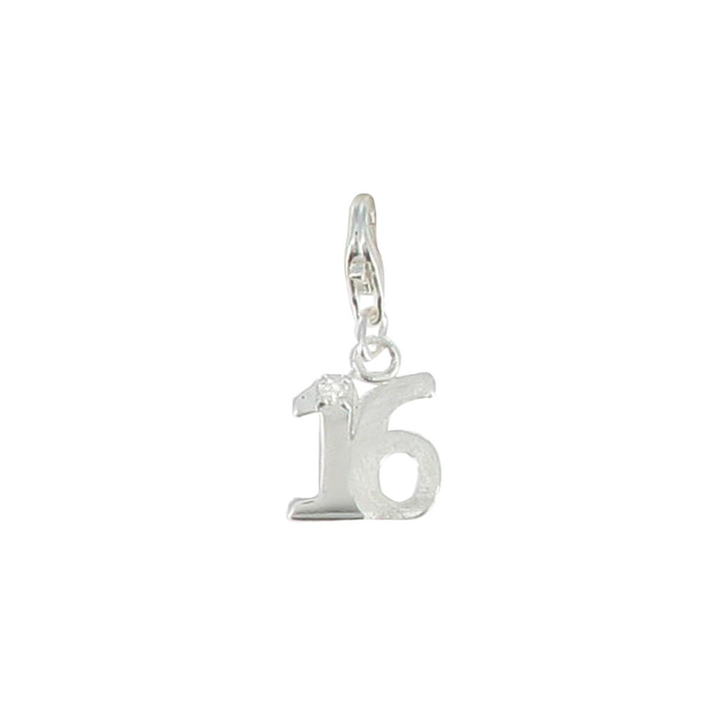 LES POULETTES BIJOUX Charms Argent 925 Numéro Seize