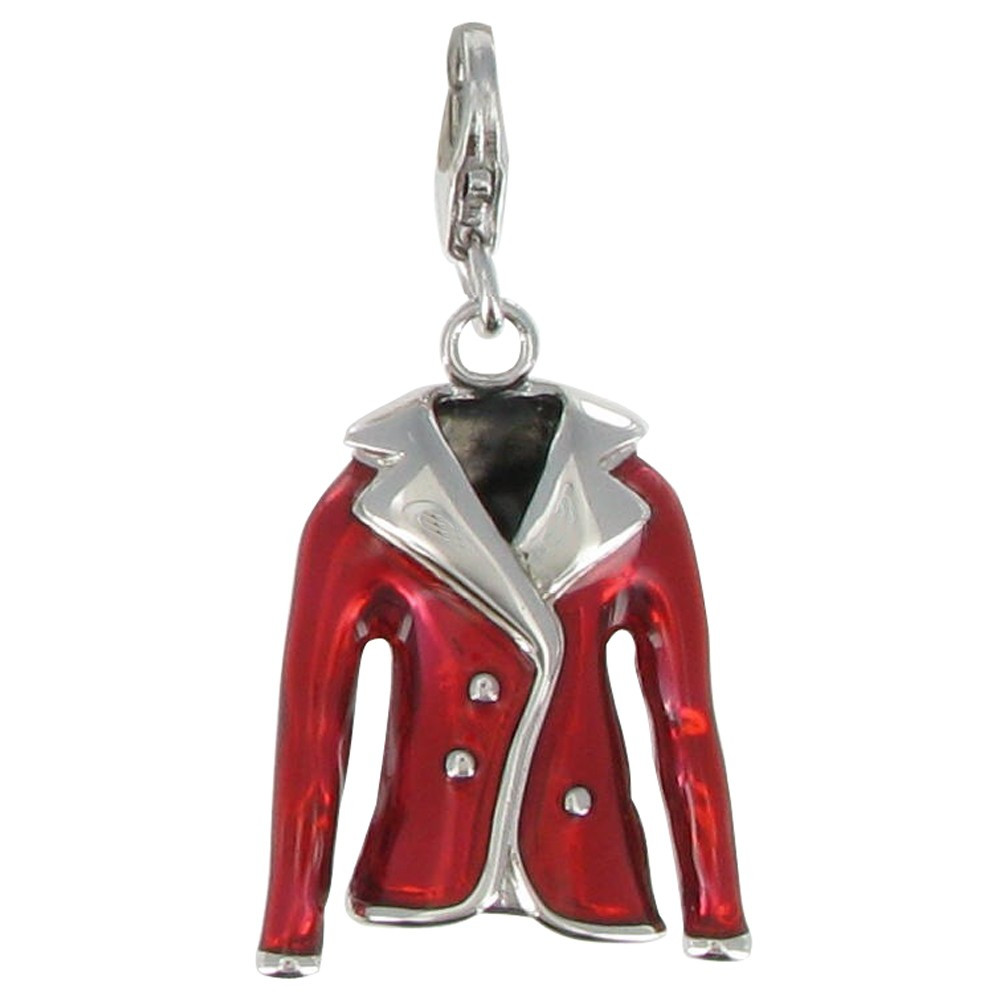 LES POULETTES BIJOUX V Charms Argent Veste Rouge