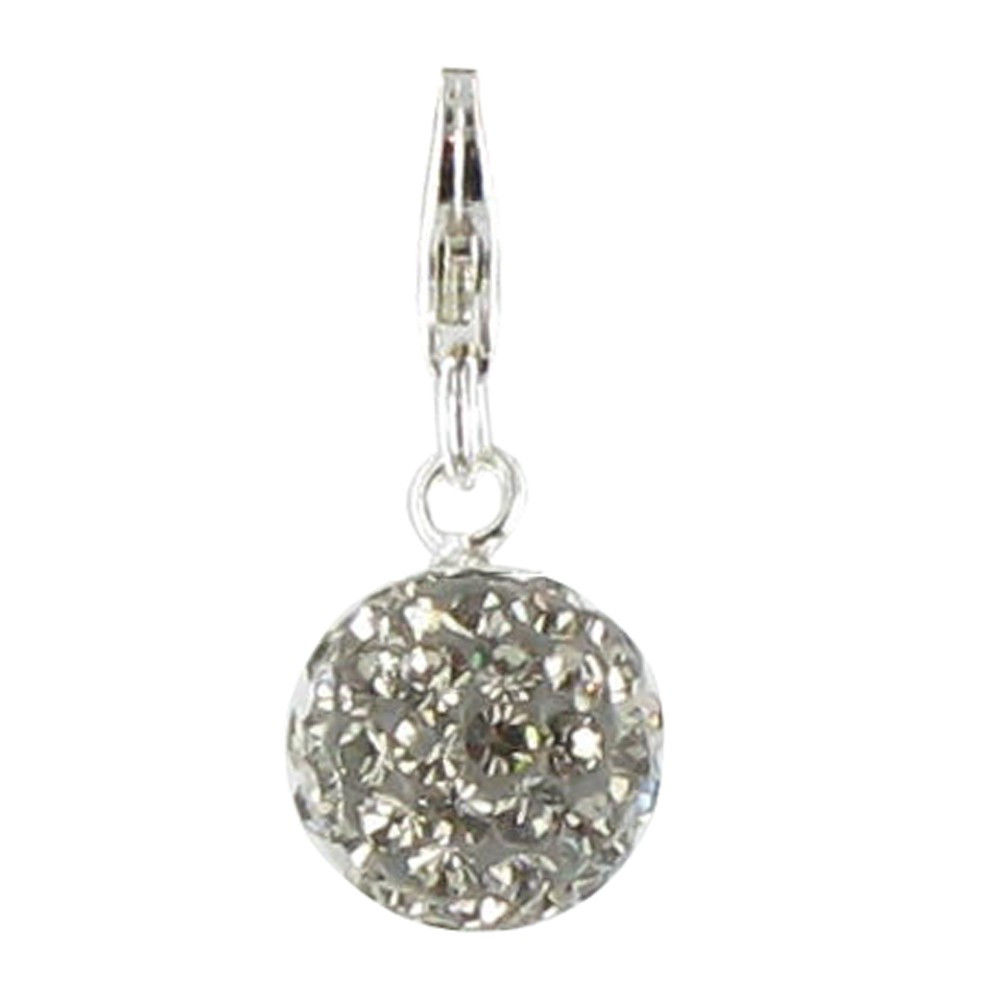 LES POULETTES BIJOUX Charms Boule à Facettes Grise