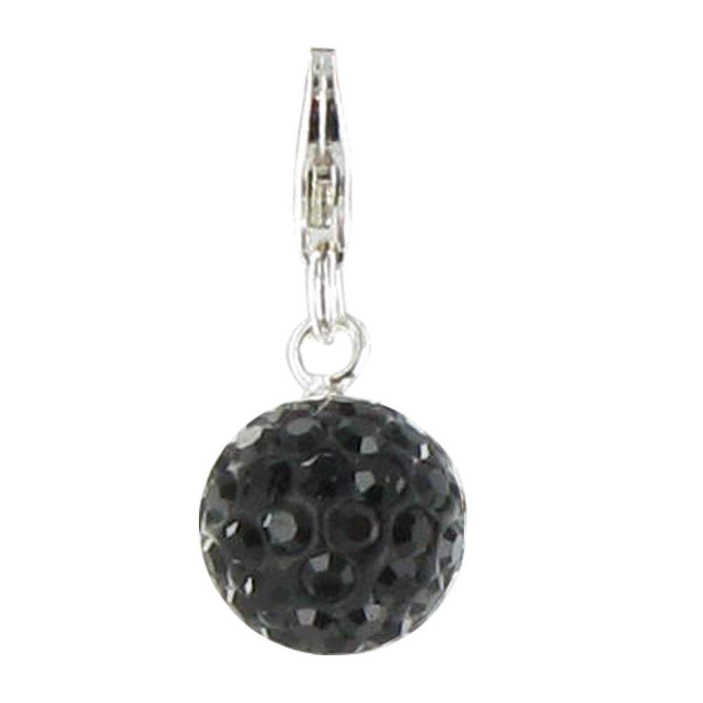 LES POULETTES BIJOUX Charms Boule à Facettes Noire