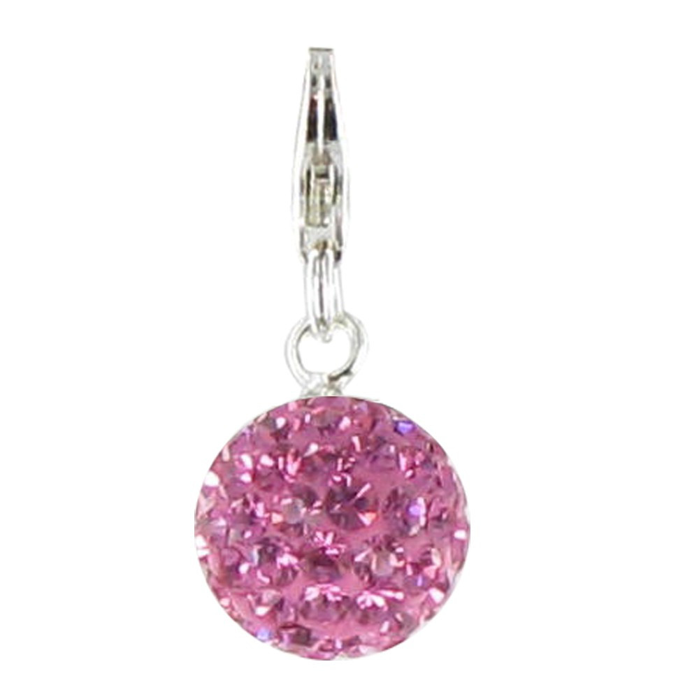 LES POULETTES BIJOUX V Charms Boule à Facettes Rose