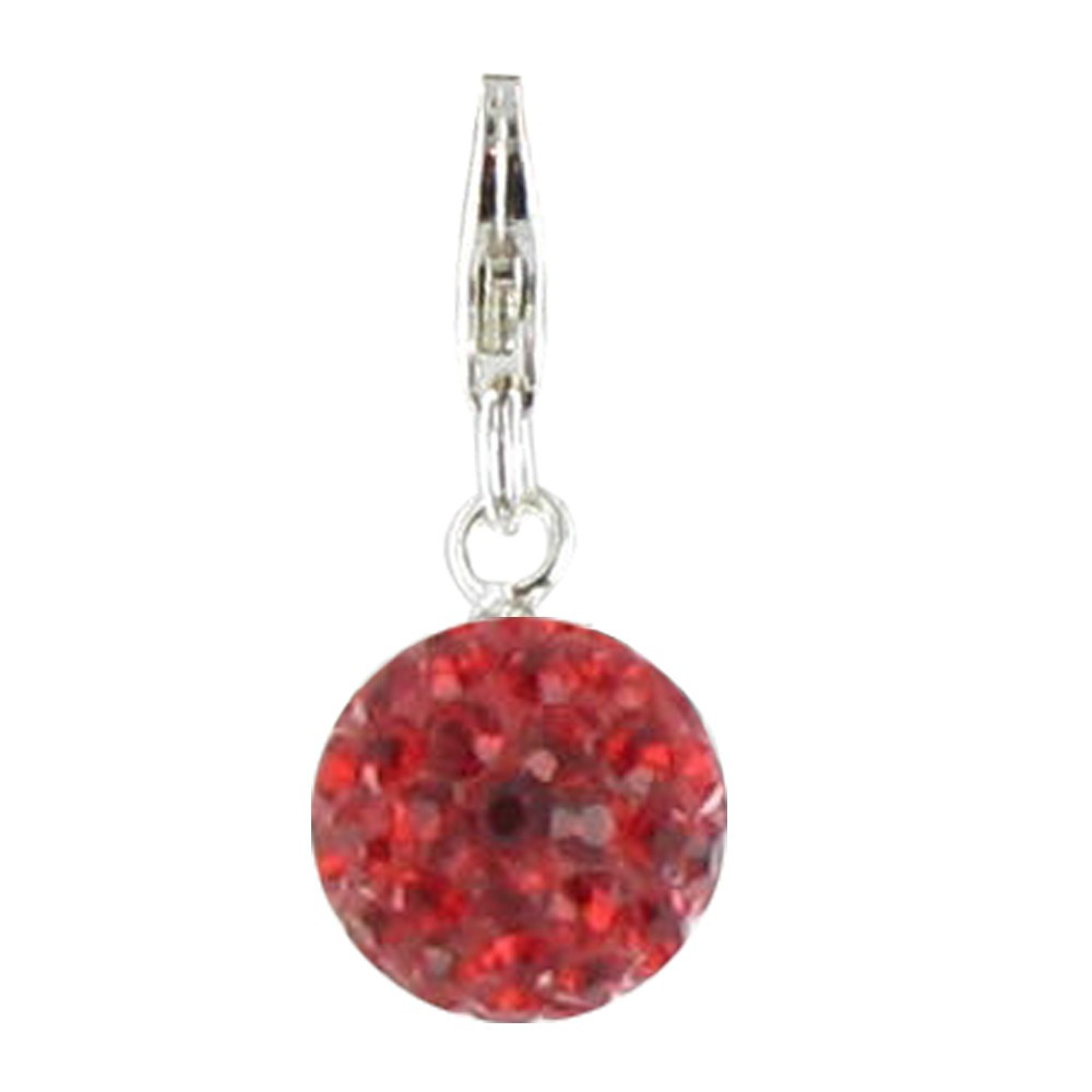 LES POULETTES BIJOUX V Charms Boule à Facettes Rouge