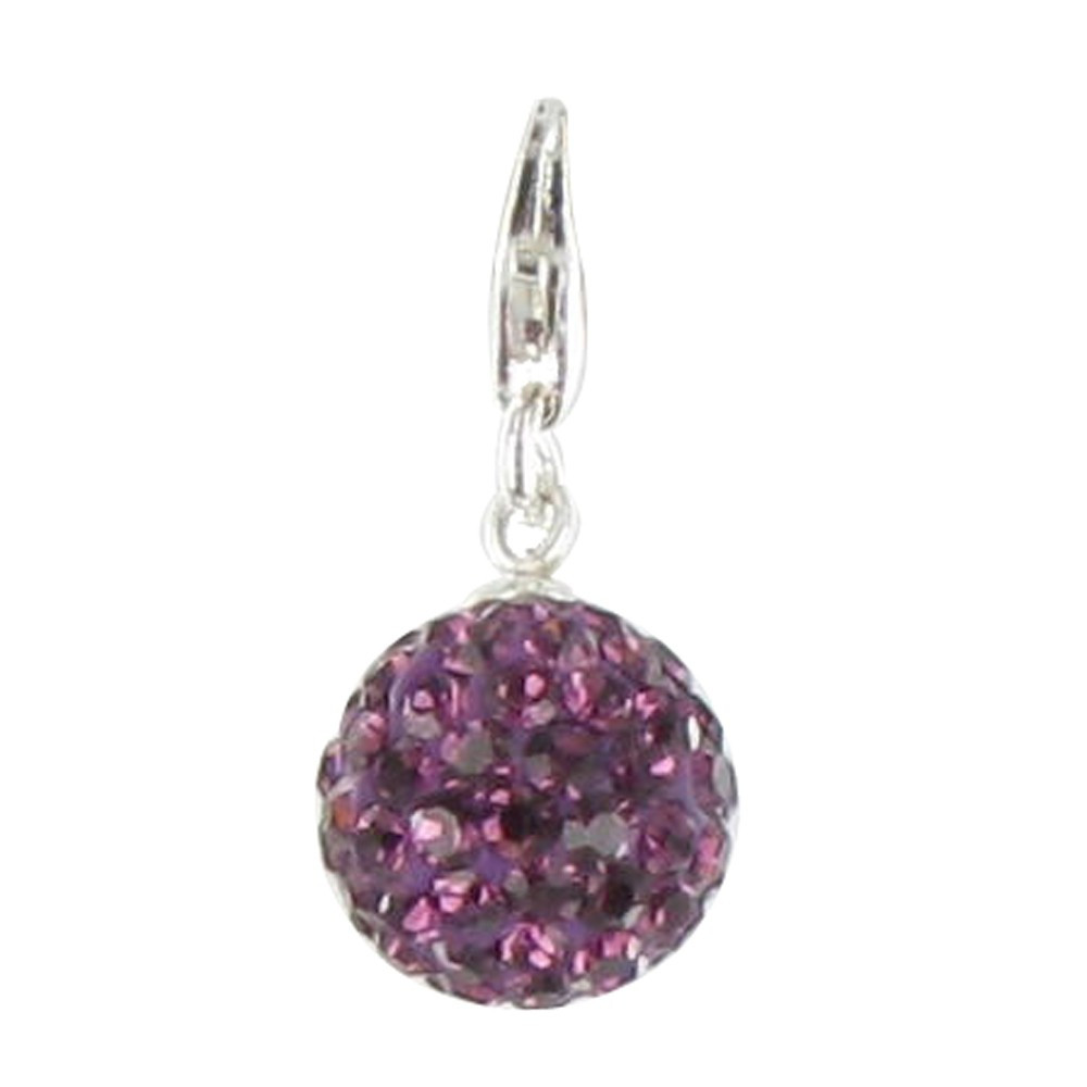 LES POULETTES BIJOUX V Charms Boule à Facettes Violet