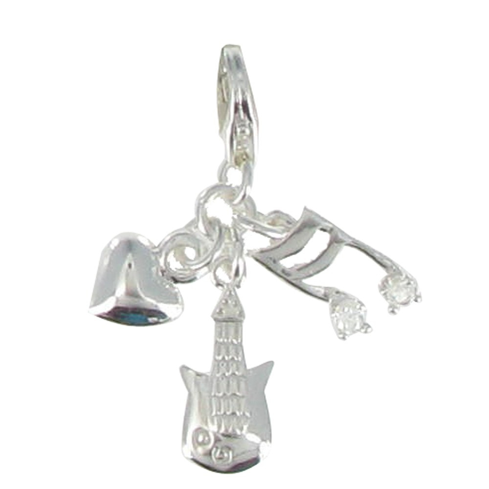 LES POULETTES BIJOUX Charms Argent 925 Musique d'Amour