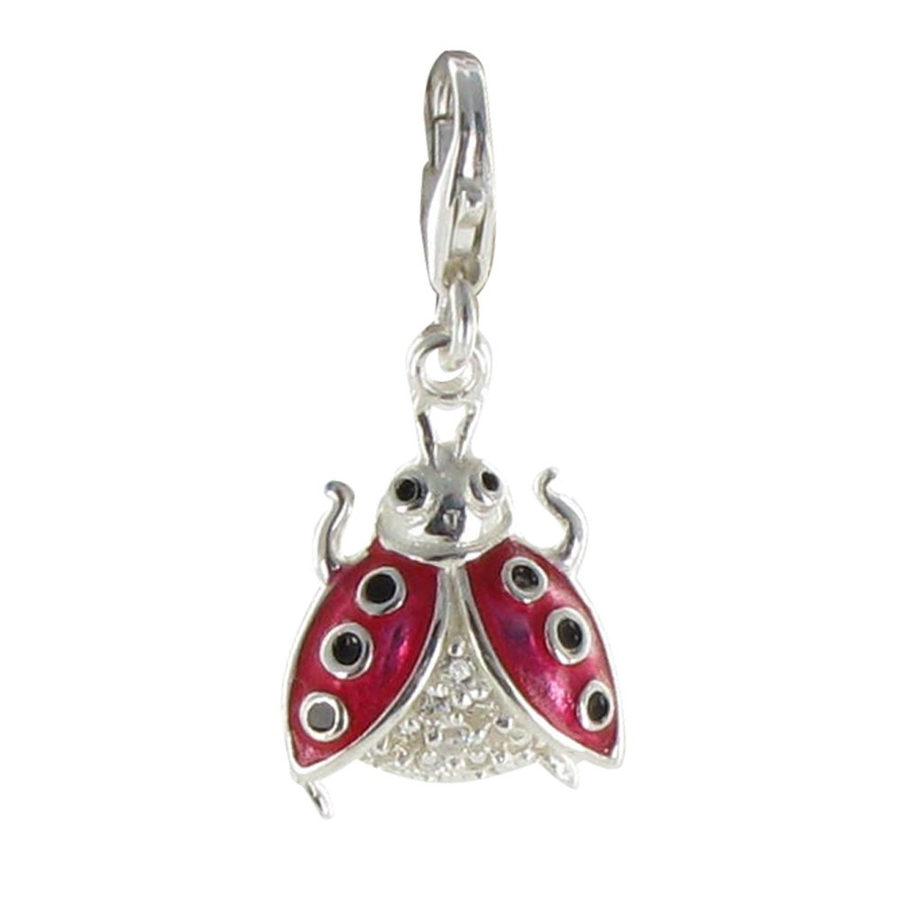 LES POULETTES BIJOUX Charms Argent Amour de Coccinelle