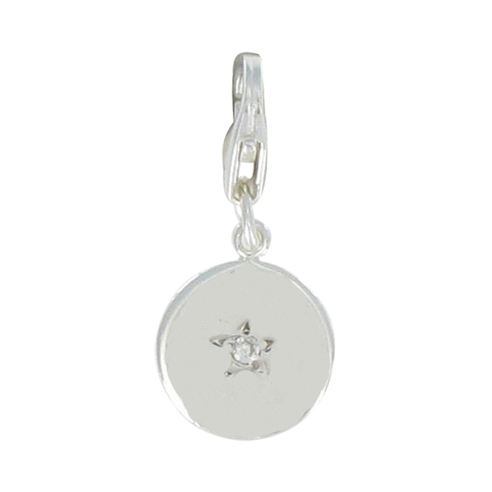LES POULETTES BIJOUX Charms Argent 925 Médaille et Strass