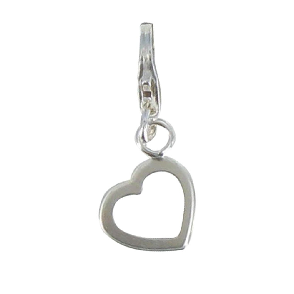 LES POULETTES BIJOUX Charms Argent 925 Petit Coeur Evidé