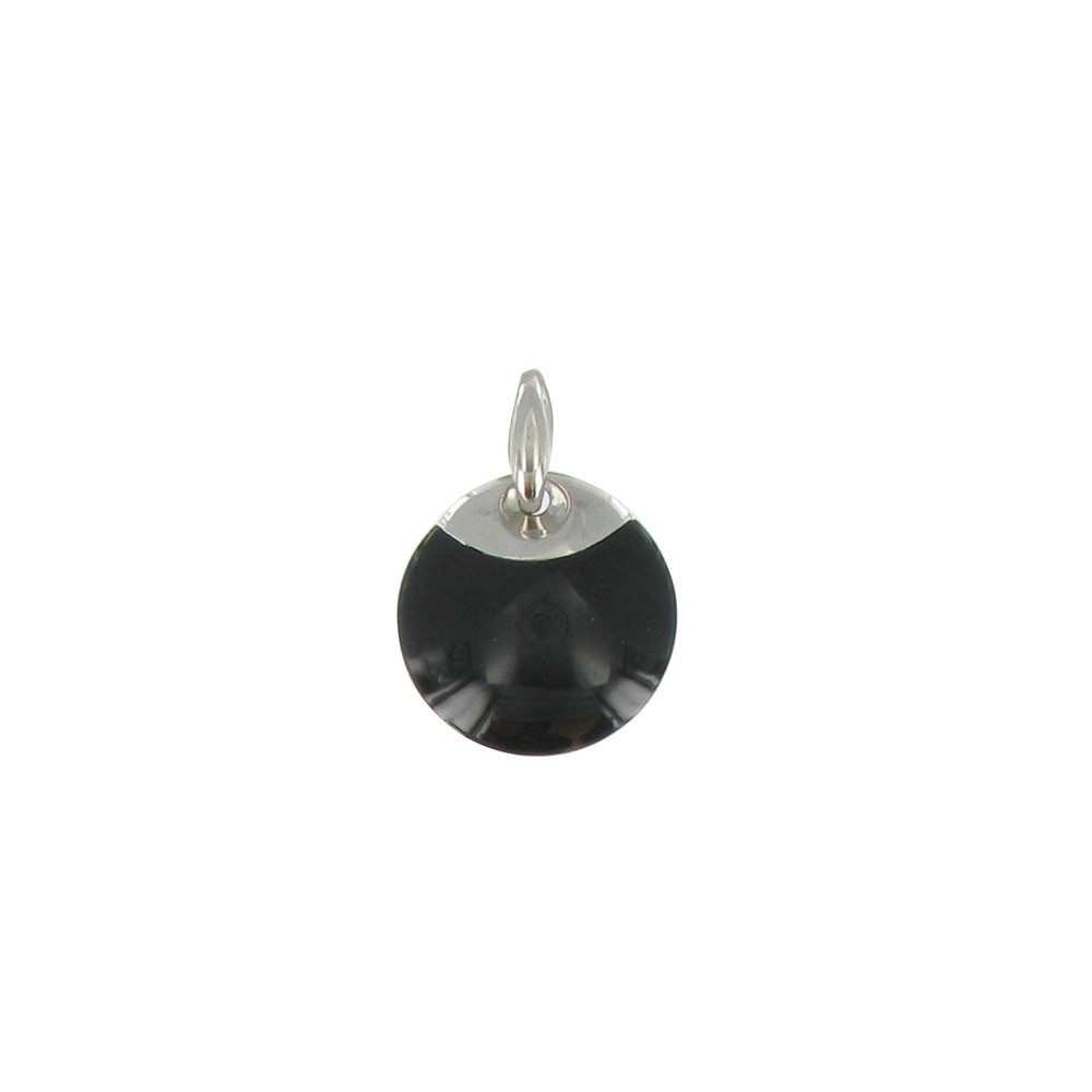LES POULETTES BIJOUX Pendentif Argent Soleil d'Onyx Noir