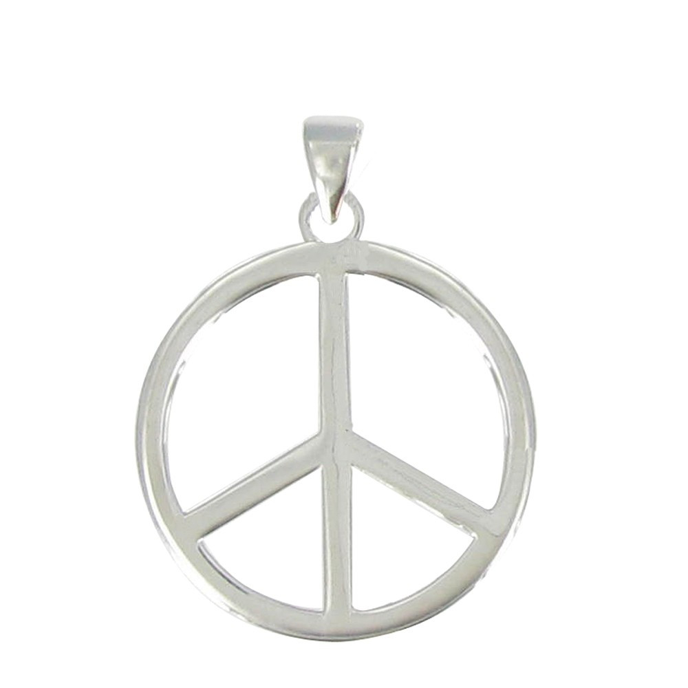 LES POULETTES BIJOUX V Pendentif Argent Peace and Love