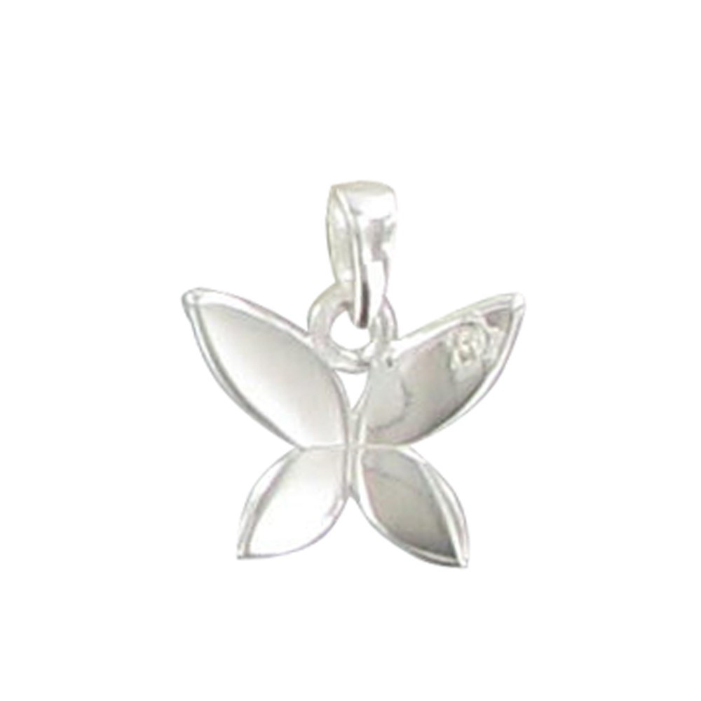 LES POULETTES BIJOUX V Pendentif Petit Papillon Argent et Strass