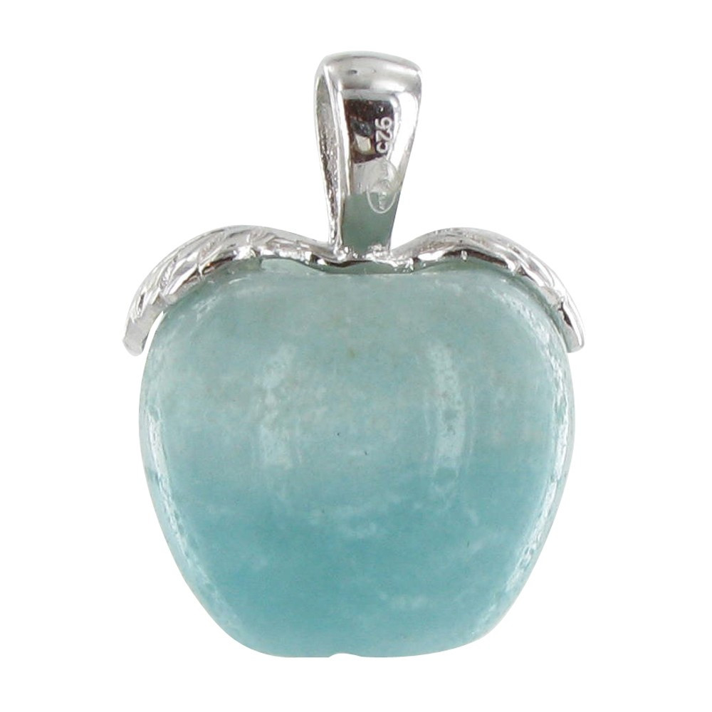 LES POULETTES BIJOUX V Pendentif Argent Pomme Amazonite