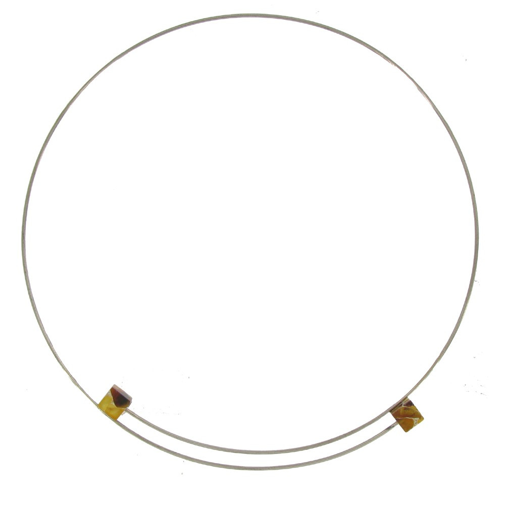 LES POULETTES BIJOUX Collier Ras de Cou Argent Cubes Ambre et Résine