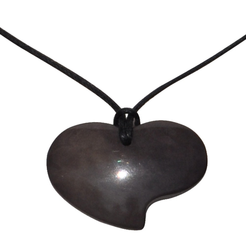 LES POULETTES BIJOUX Collier Coeur en Tagua - Classics