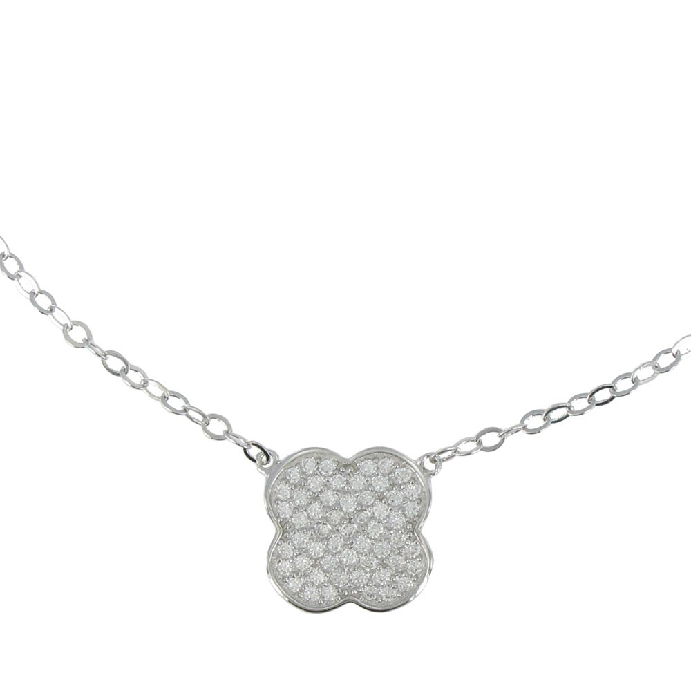 LES POULETTES BIJOUX Collier Argent Nuage de Strass
