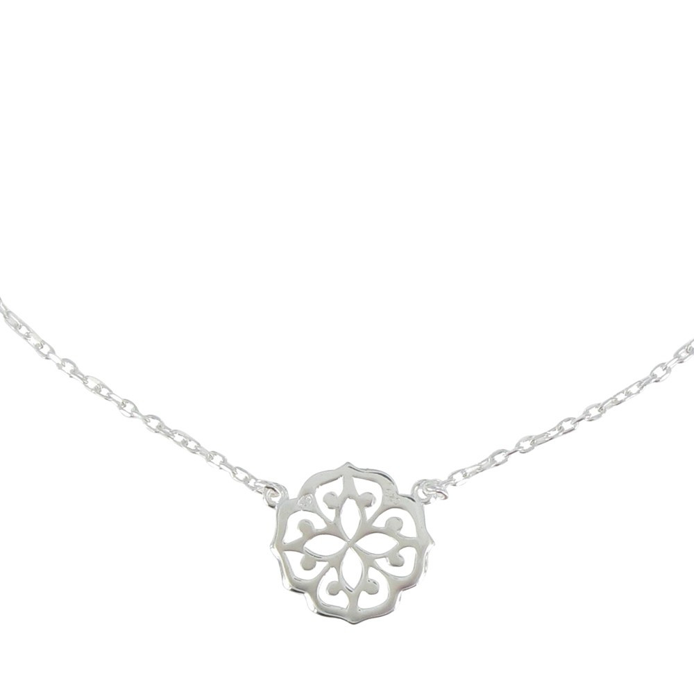 LES POULETTES BIJOUX Collier Argent Fleur de Lotus