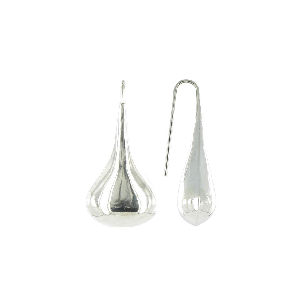 LES POULETTES BIJOUX V Boucles d'Oreilles Argent Lingot d'Argent 925