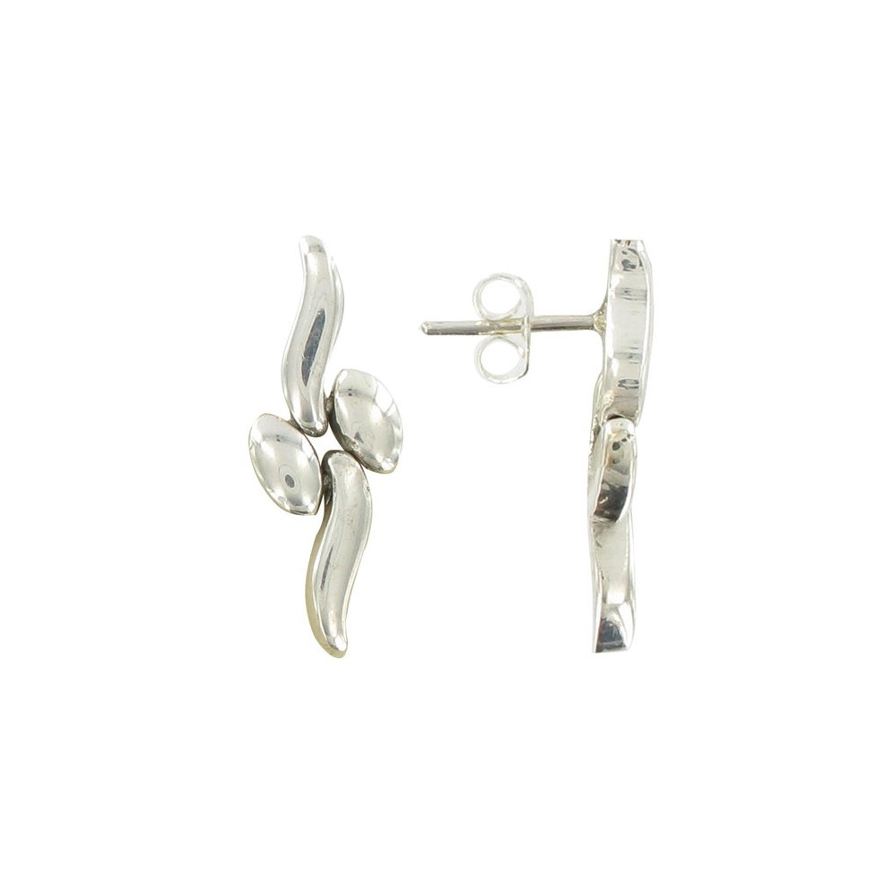 LES POULETTES BIJOUX V Boucles d'Oreilles Epi d'Argent 925