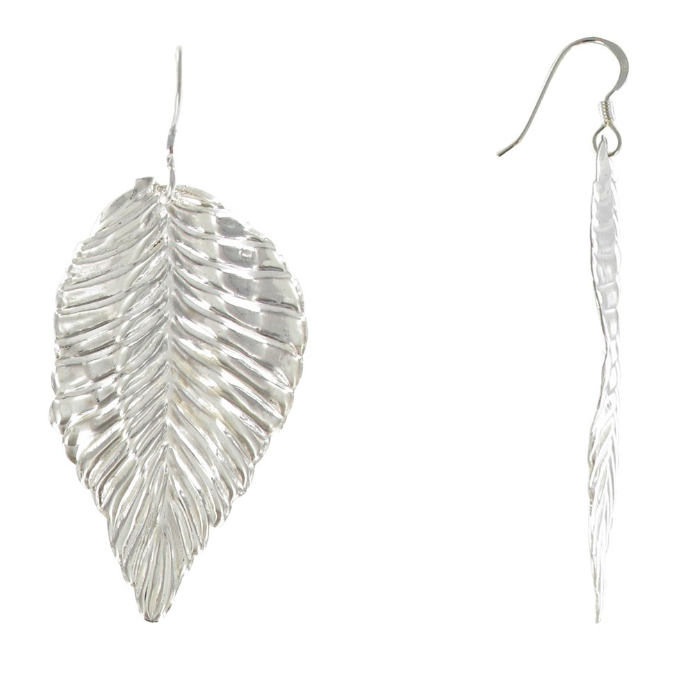 LES POULETTES BIJOUX V Boucles d'Oreilles Argent 925 Feuilles d'Automne