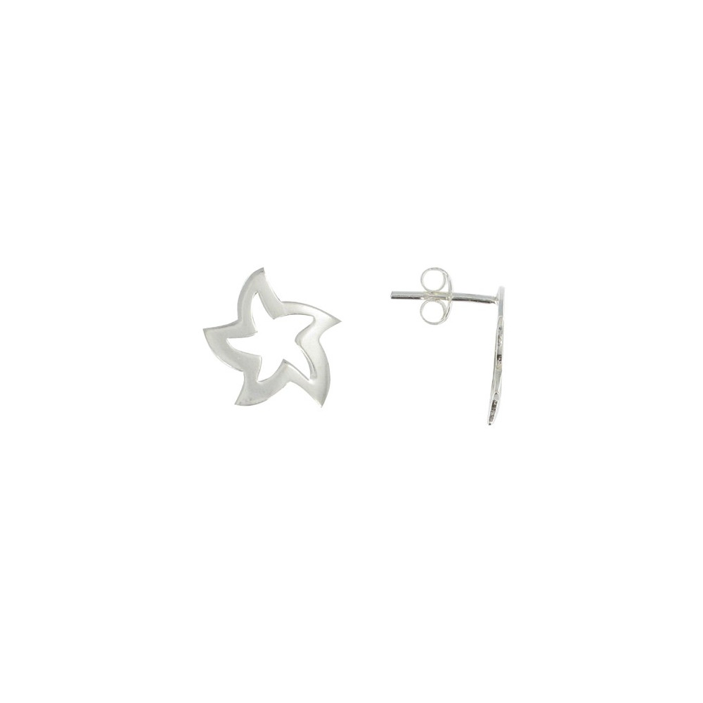 LES POULETTES BIJOUX V Boucles d'Oreilles Argent 925 Etoiles Scintillantes