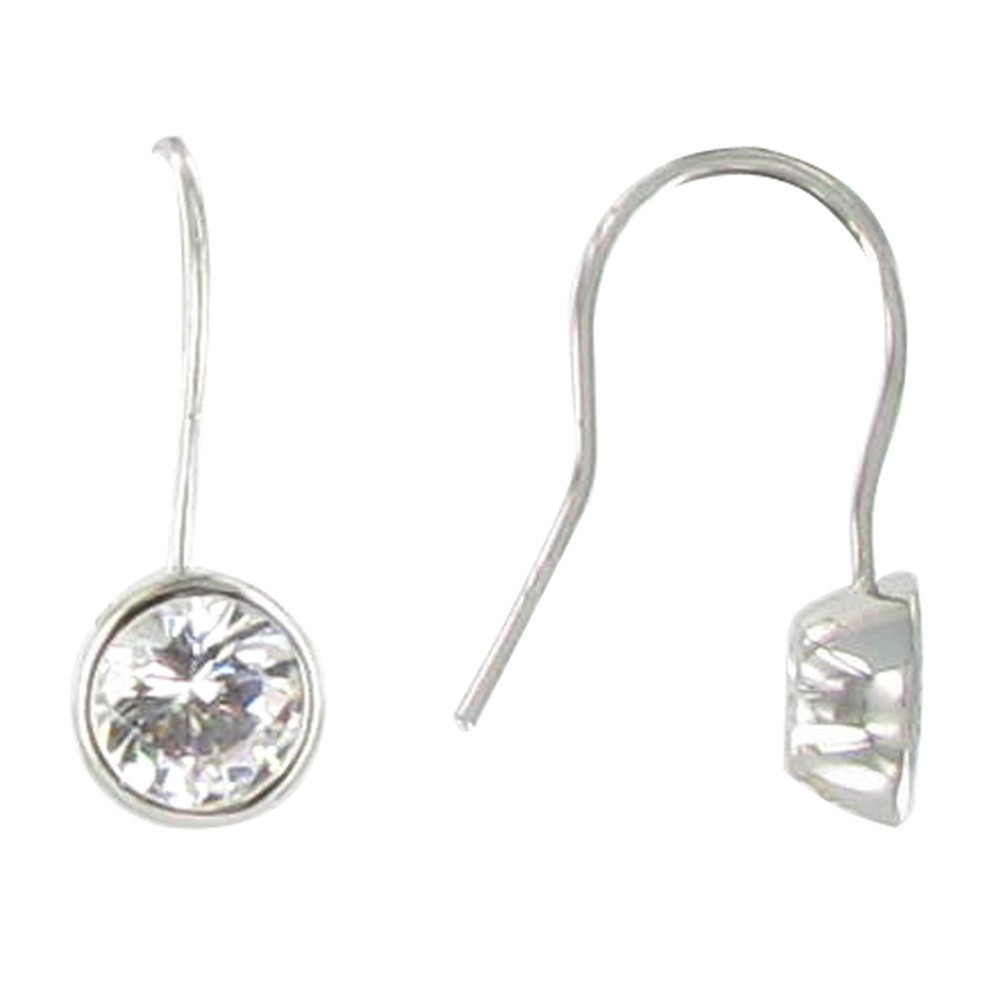 LES POULETTES BIJOUX V Boucles d'Oreilles Rond de Strass Cristal
