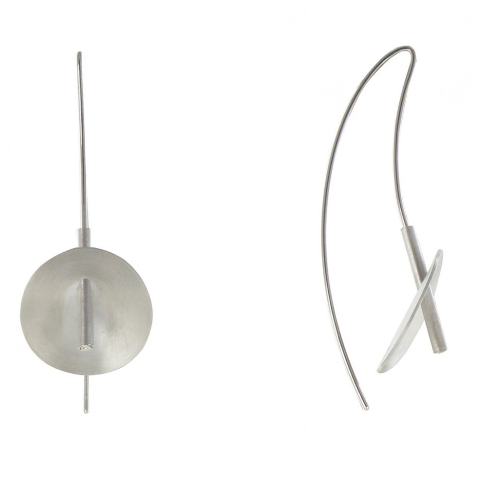 LES POULETTES BIJOUX Boucles d'Oreilles Nénuphars Inversés en Argent 925