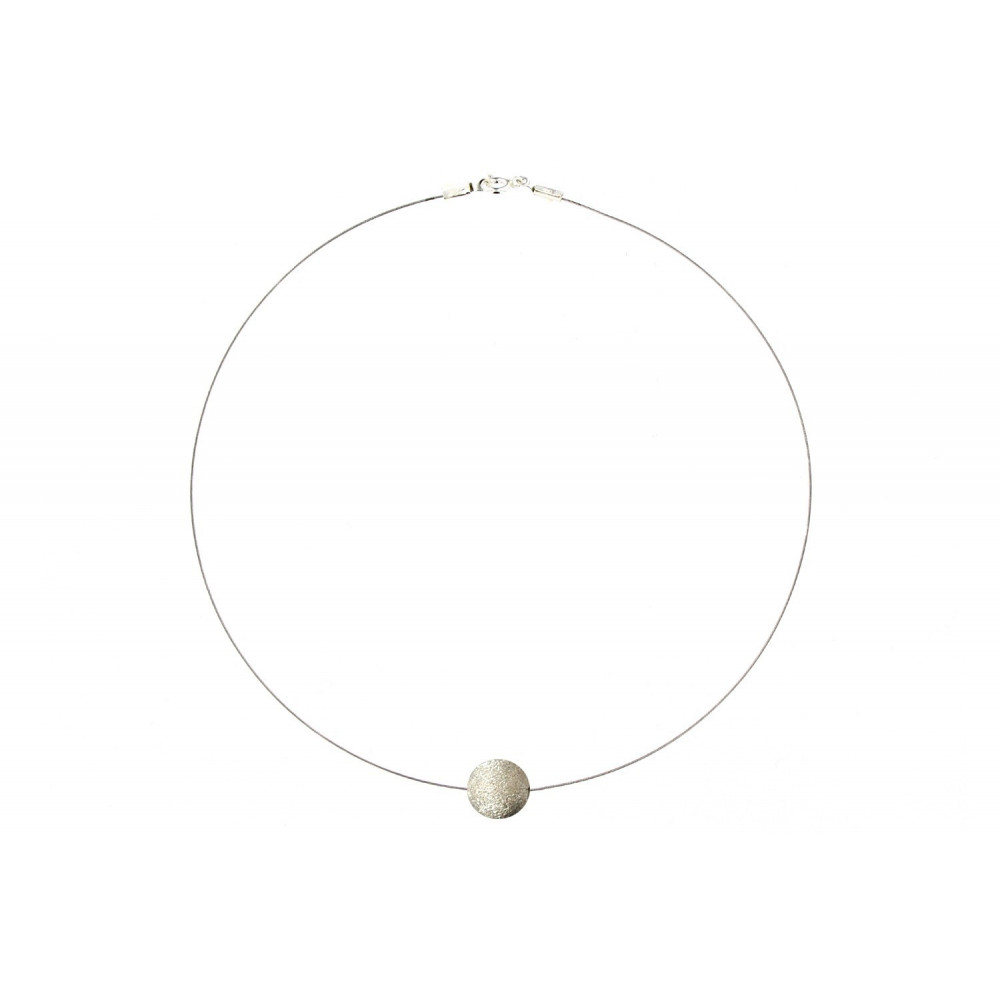 LES POULETTES BIJOUX V Collier Perle des Poulettes Perle Argent Diamantisee