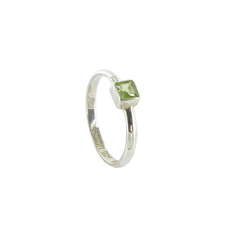 LES POULETTES BIJOUX - V Bague Argent 925 et Péridot - taille 59