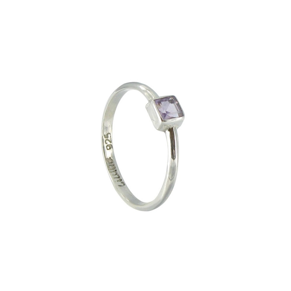 LES POULETTES BIJOUX Bague Argent 925 et Améthyste - taille 54