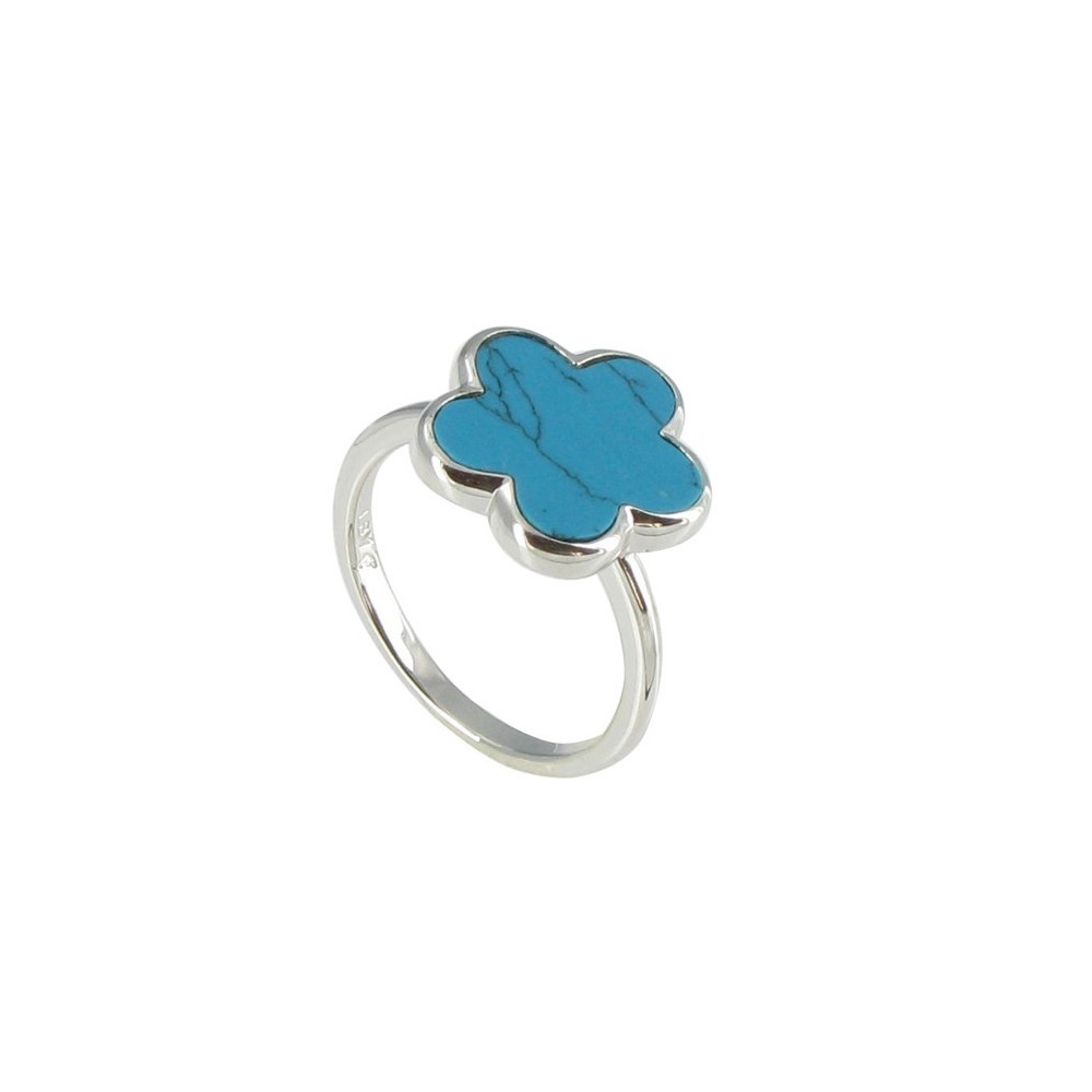 LES POULETTES BIJOUX Bague Argent Chance Turquoise et Argent - taille 54
