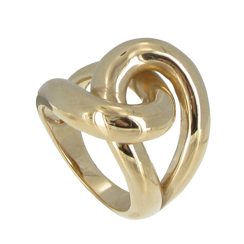 LES POULETTES BIJOUX Bague Plaqué Or Entrelacée - 3 microns 18K - taille 62