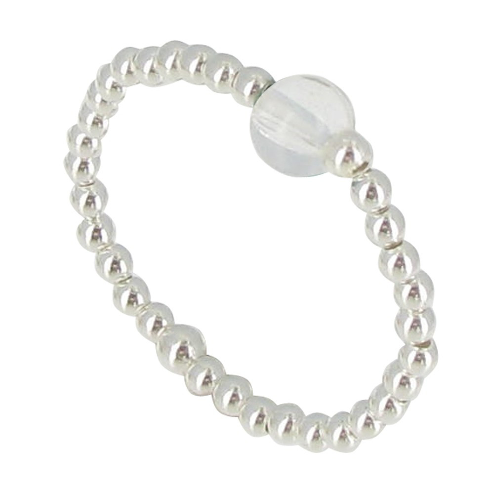 LES POULETTES BIJOUX - Bague Bille Argent et Perle de Cristal - taille 56