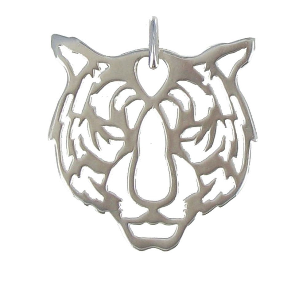 LES POULETTES BIJOUX Pendentif Argent Tête de Tigre