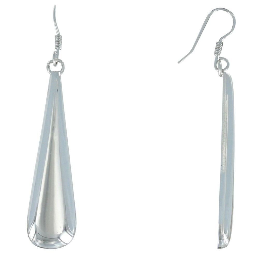 LES POULETTES BIJOUX Boucles d'Oreilles Argent Longue Goutte