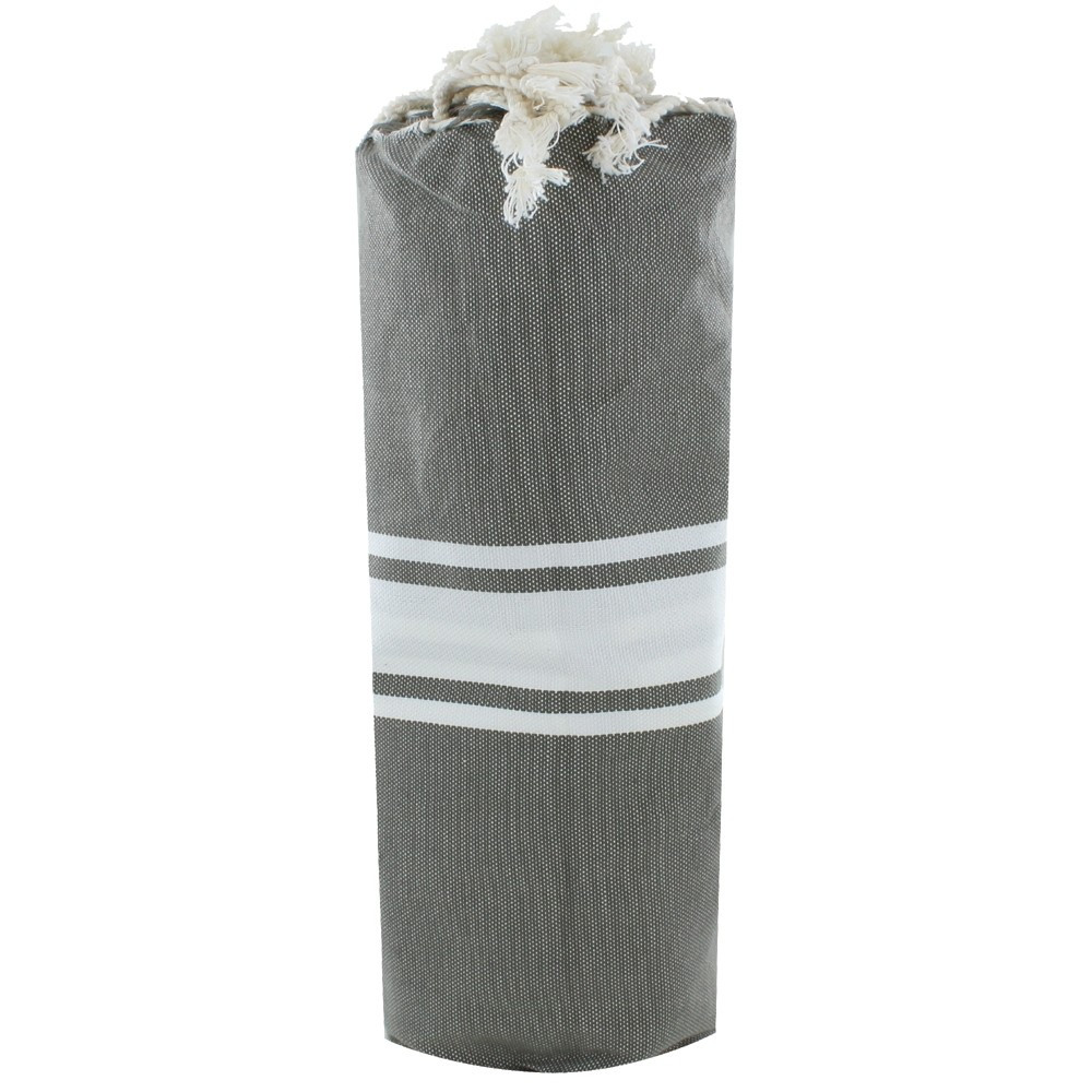 LES POULETTES BIJOUX Fouta Drap Plage et Hammam Coton Couleur Kaki