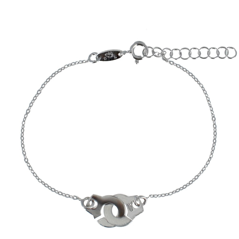 LES POULETTES BIJOUX V Bracelet Argent Rhodié Menottes