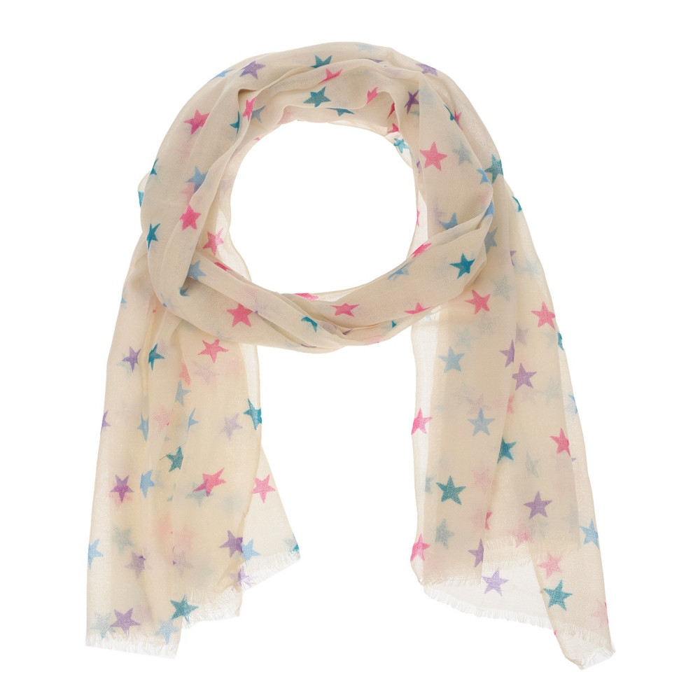 LES POULETTES BIJOUX Foulard Etoiles 100% Laine Classics - Bleu Navy