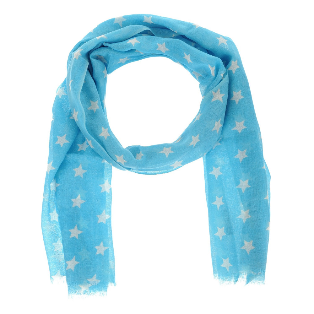 LES POULETTES BIJOUX Foulard Etoiles 100% Laine Colors - Bleu Navy