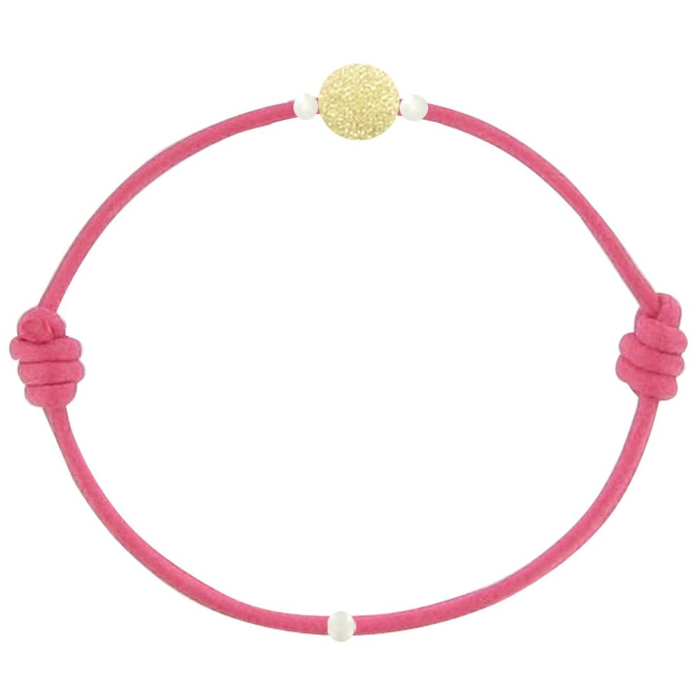 LES POULETTES BIJOUX - Bracelet La Perle en Or 18 K Diamantée des Poulettes - Colors