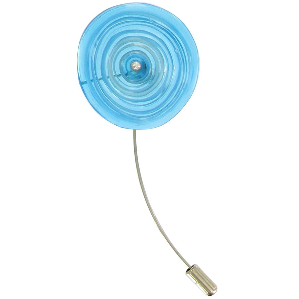 LES POULETTES BIJOUX V Broche en Argent et Coquelicot Bleu Azur