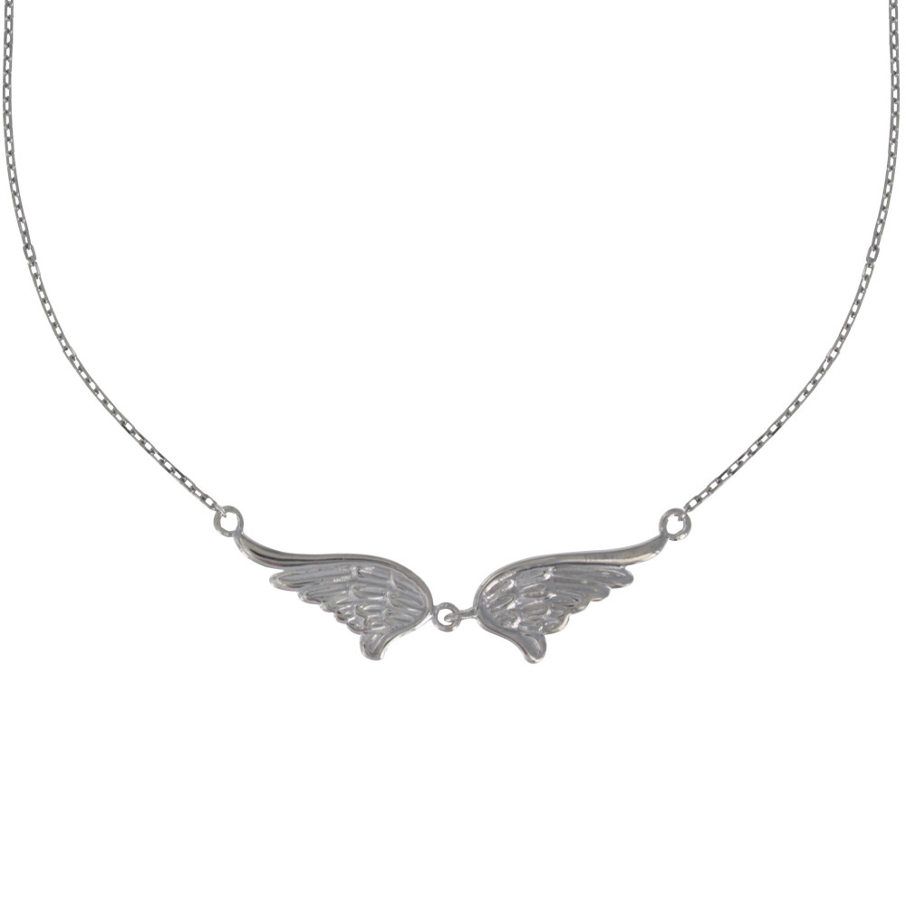 LES POULETTES BIJOUX Collier Argent Deux Ailes d'Ange